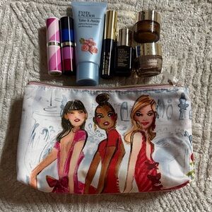 Estee Lauder Skincare & Lipstick Set with Pink, Gold, Blue, Black